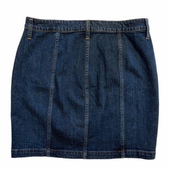 NWT Madewell Size 31 Denim Jean Button Front Straight Mini Skirt Pfeiffe… - Picture 6 of 15